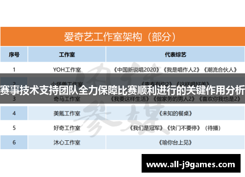 赛事技术支持团队全力保障比赛顺利进行的关键作用分析